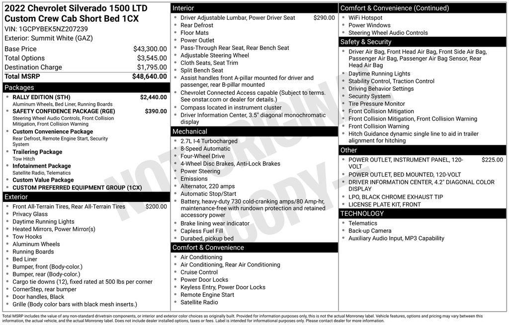Certified 2022 Chevrolet Silverado 1500 Custom w/ Rally Edition AWD/4WD image 54
