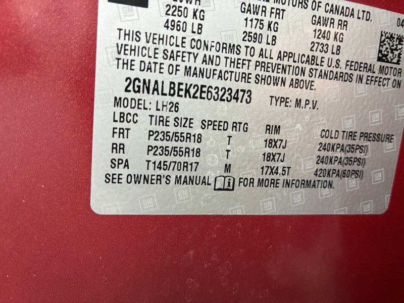 Used 2014 Chevrolet Equinox LT image 17