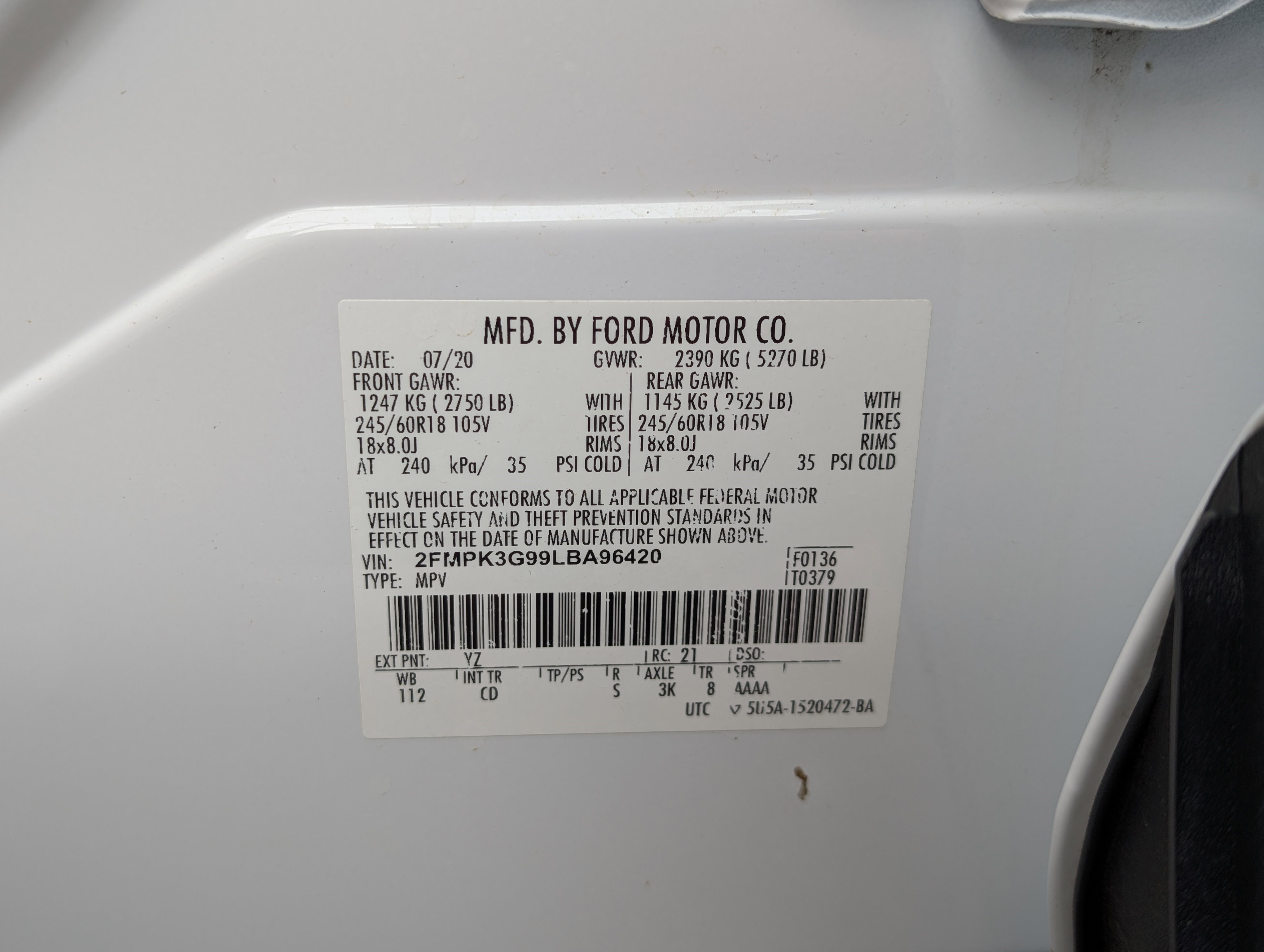 Used 2020 Ford Edge SE FWD image 35