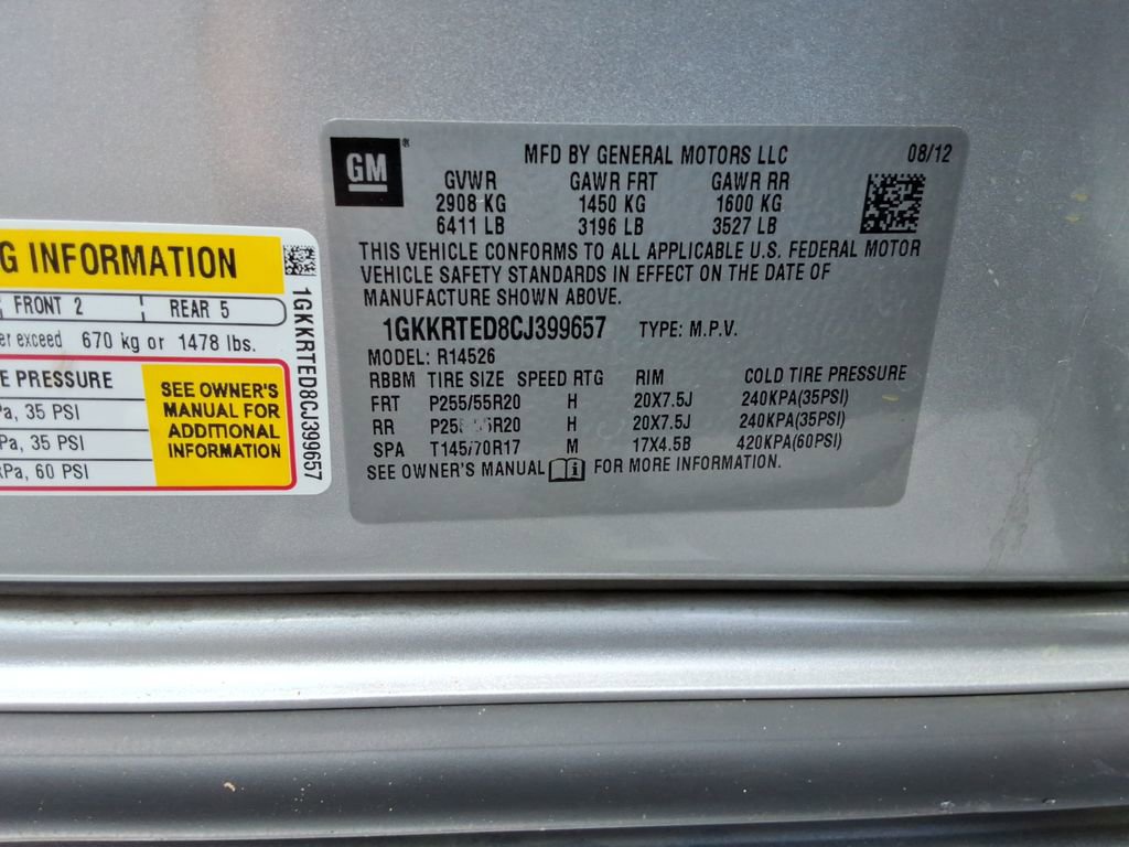Certified 2012 GMC Acadia Denali FWD image 40