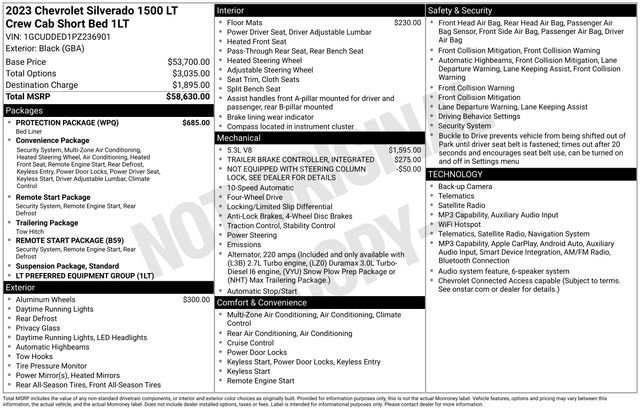 Used 2023 Chevrolet Silverado 1500 LT w/ Protection Package AWD/4WD image 9