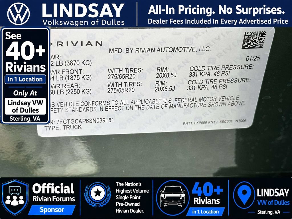 Used 2025 Rivian R1T Premium AWD/4WD image 30