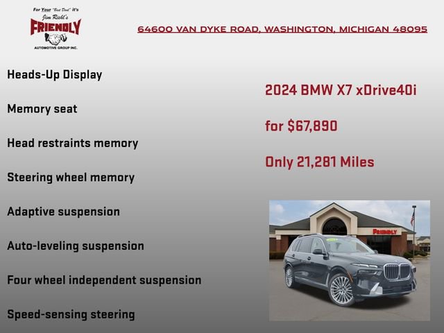 Used 2024 BMW X7 xDrive40i w/ Climate Comfort Package image 20