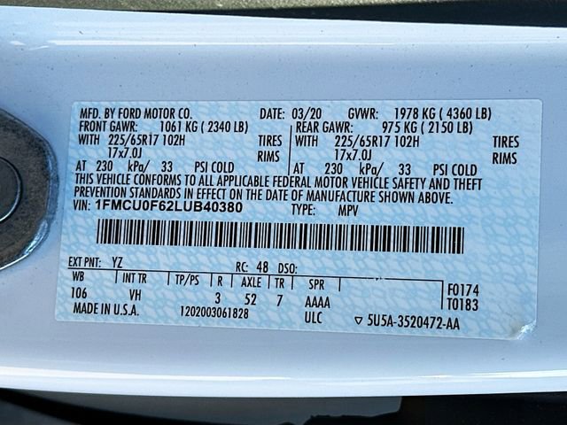 Used 2020 Ford Escape S image 30