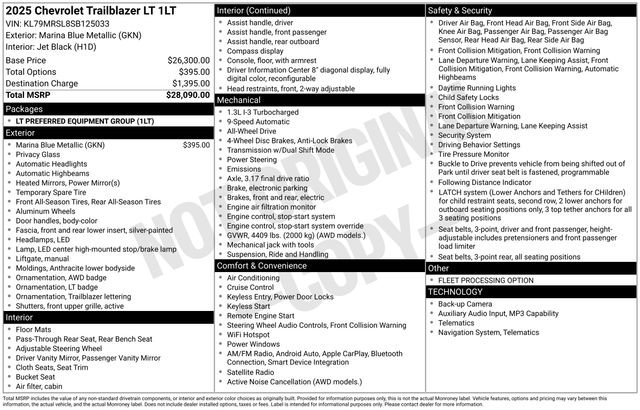 Used 2025 Chevrolet TrailBlazer LT AWD/4WD image 5