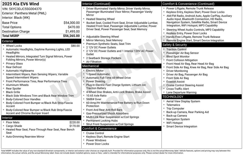New 2025 Kia EV6 Wind image 4