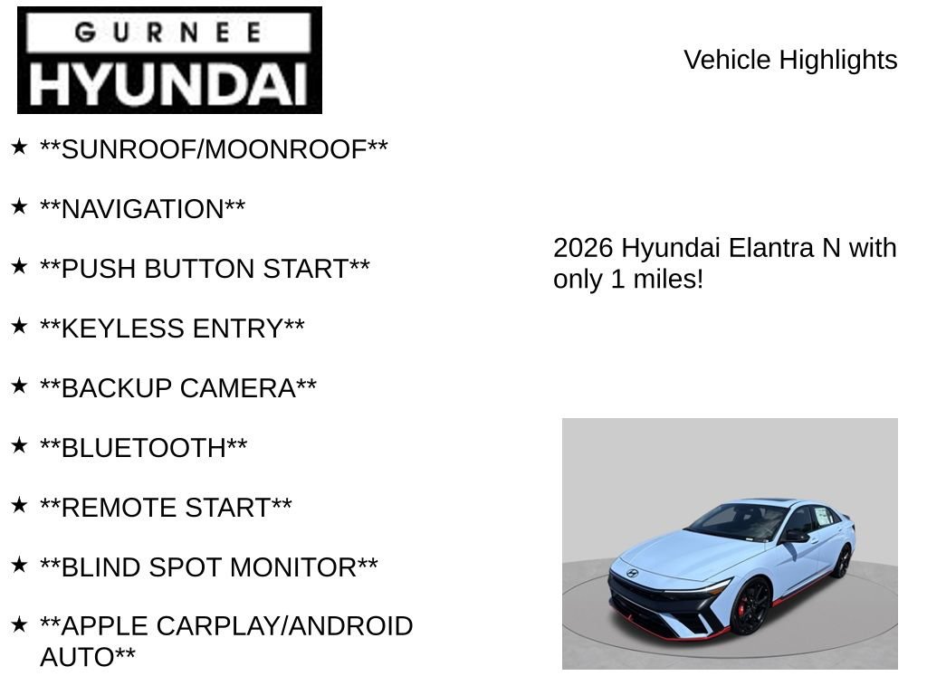 New 2026 Hyundai Elantra N FWD image 7