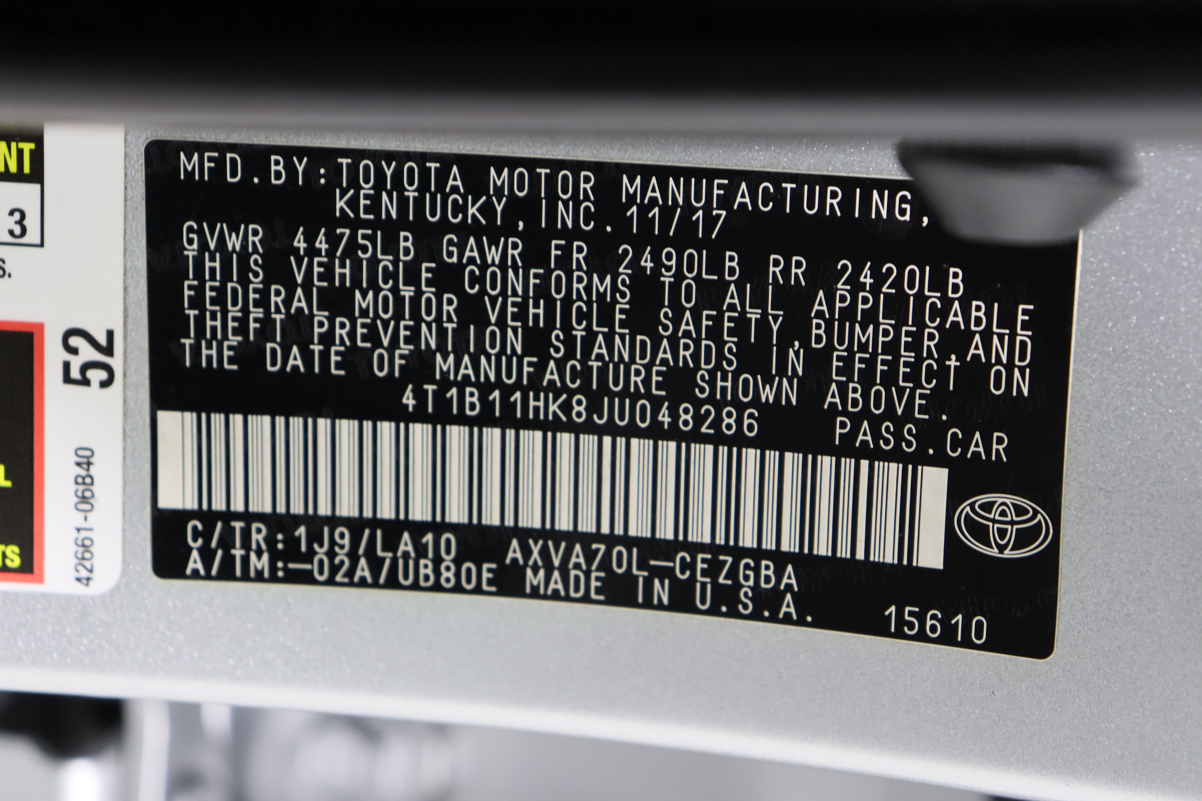 Certified 2018 Toyota Camry XLE image 42