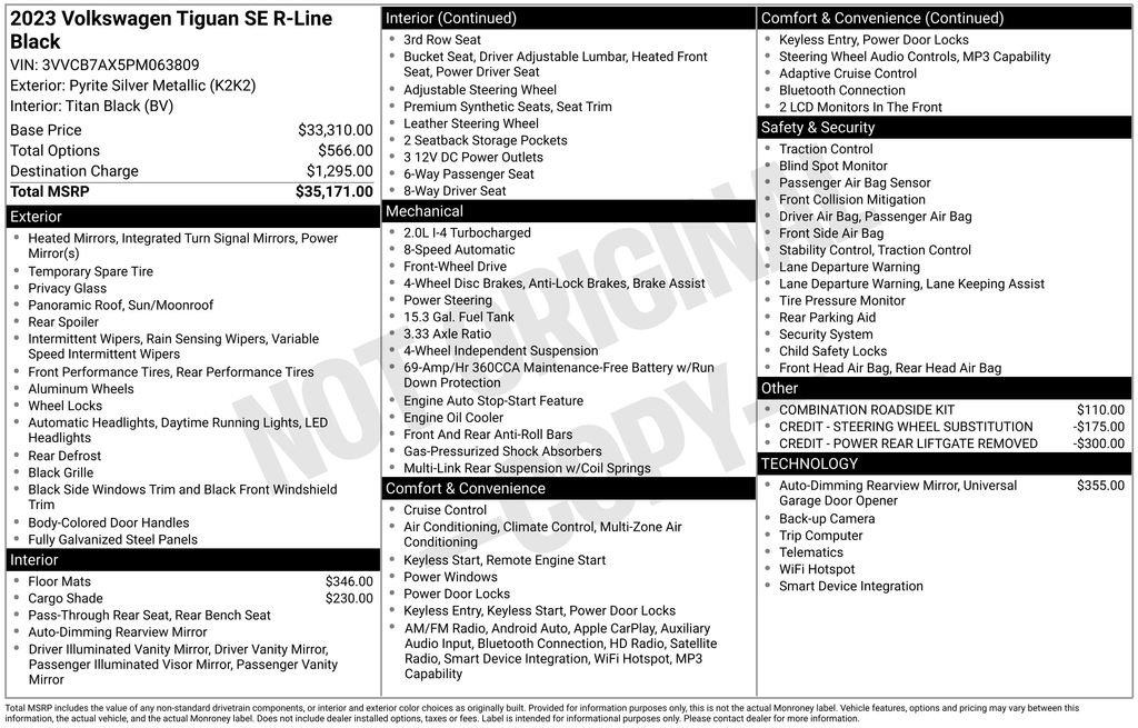 Used 2023 Volkswagen Tiguan SE R-Line FWD image 5