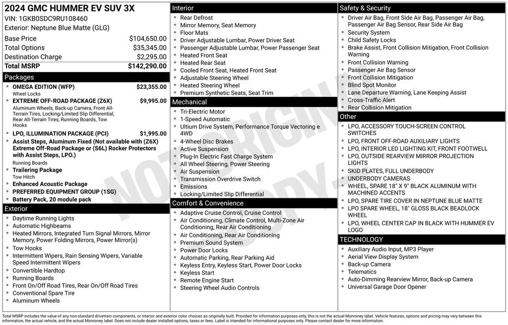 Used 2024 GMC Hummer EV 3X w/ Omega Edition AWD/4WD image 32