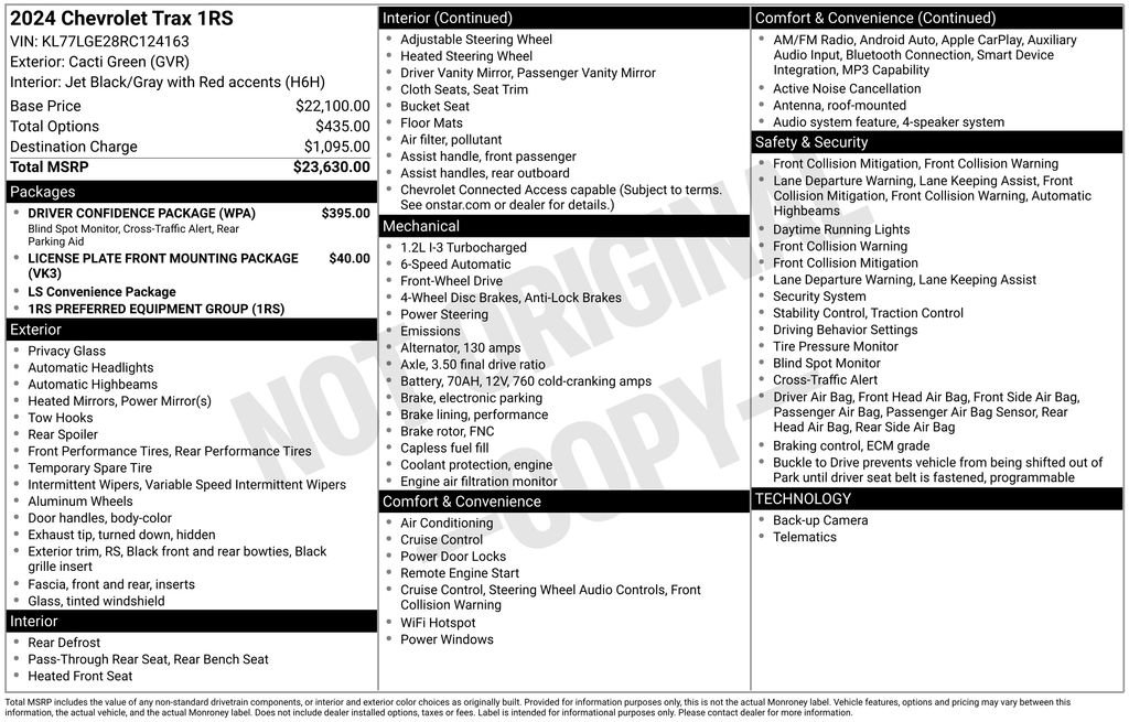 Used 2024 Chevrolet Trax RS w/ Driver Confidence Package image 6