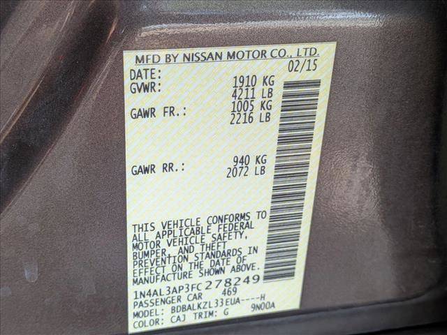 Used 2015 Nissan Altima 2.5 SV w/ Convenience Package FWD image 15