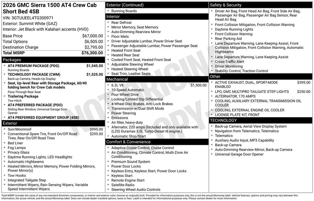 New 2026 GMC Sierra 1500 AT4 w/ AT4 Premium Package AWD/4WD image 4