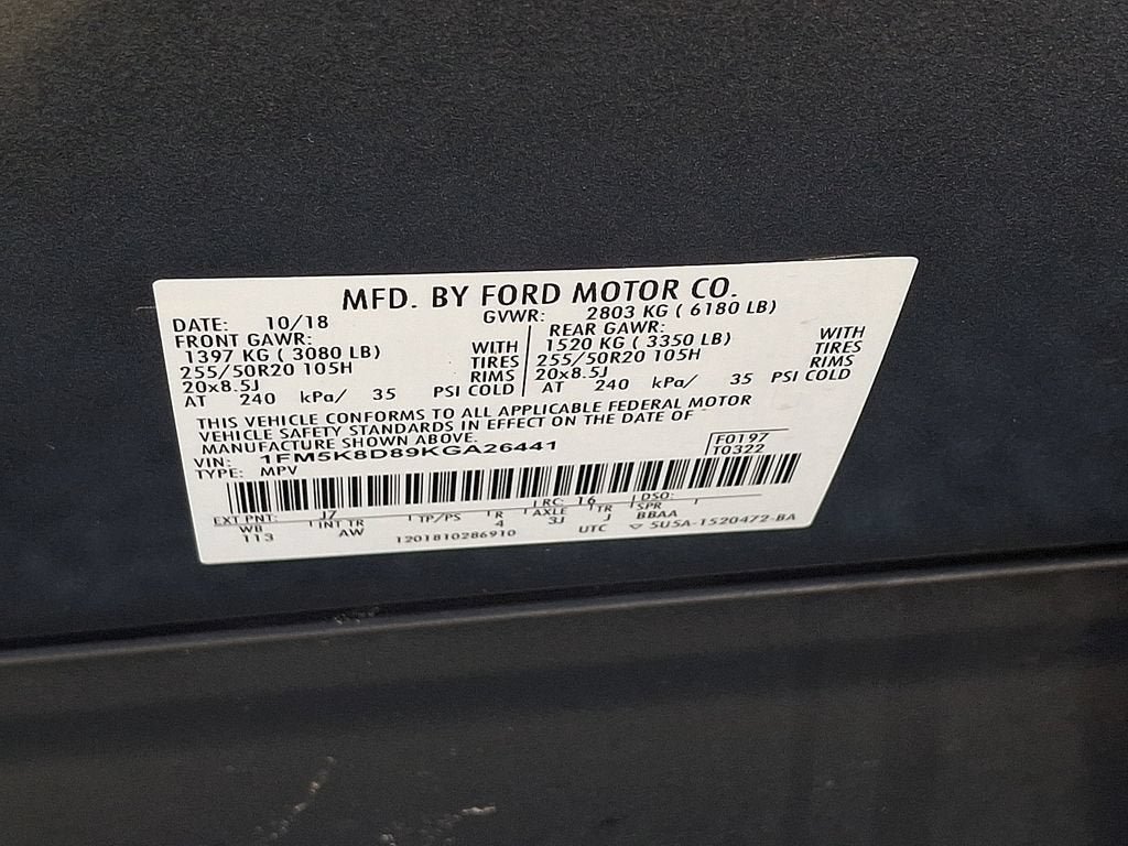Used 2019 Ford Explorer XLT w/ Equipment Group 202A AWD/4WD image 29