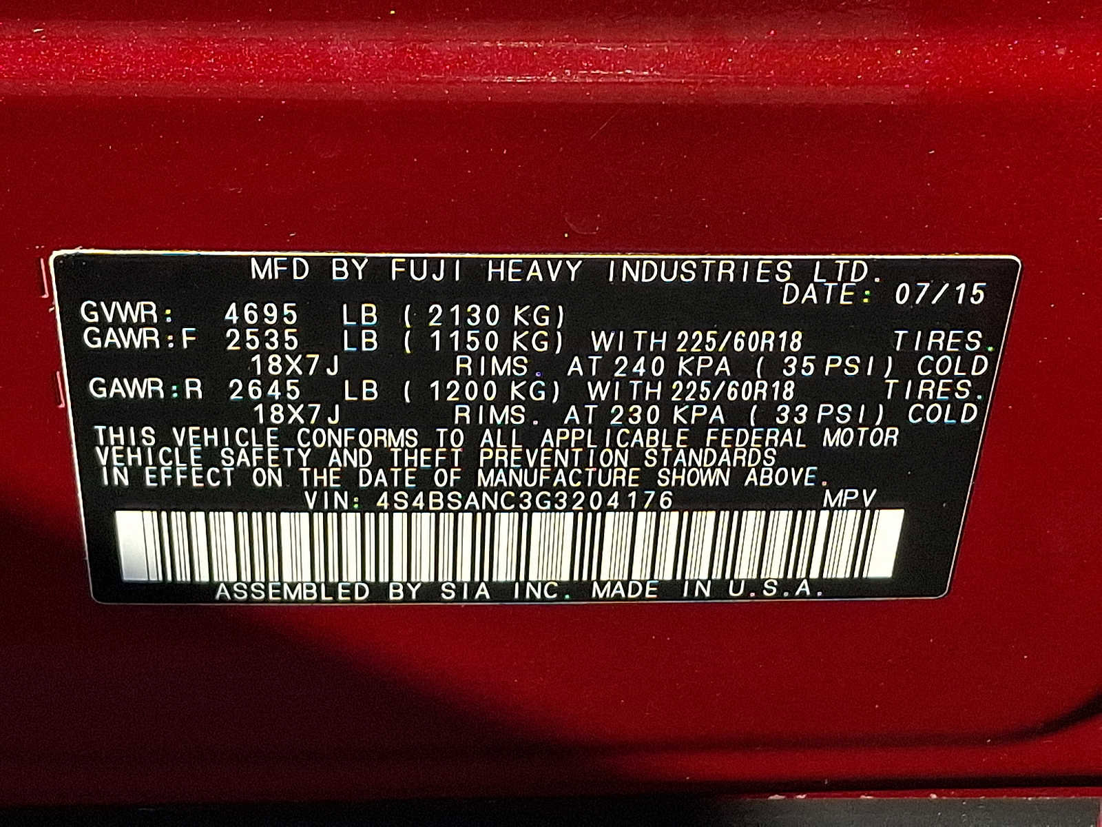 Used 2016 Subaru Outback 2.5i Limited image 25