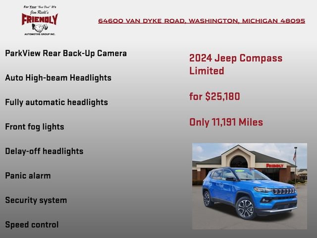 Used 2024 Jeep Compass Limited w/ Sun and Sound Group AWD/4WD image 25