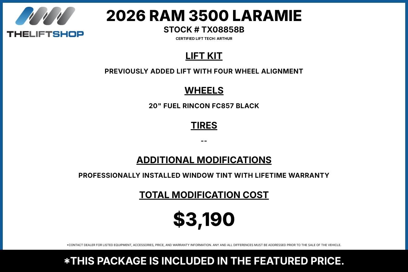Used 2026 RAM 3500 Laramie w/ Night Edition AWD/4WD image 2