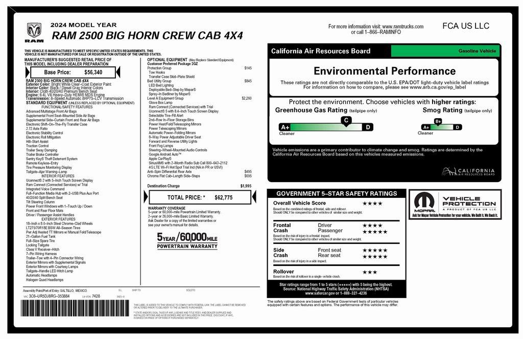 Certified 2024 RAM 2500 Big Horn w/ Bed Utility Group image 7
