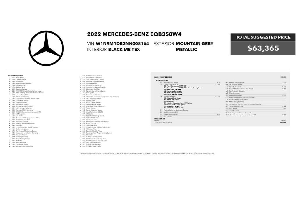 Used 2022 Mercedes-Benz EQB 350 4MATIC image 2