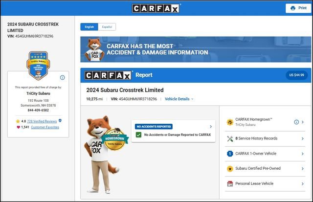 Certified 2024 Subaru Crosstrek 2.5i Limited AWD/4WD image 13