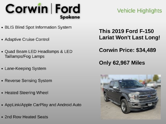 Used 2019 Ford F150 Lariat w/ Equipment Group 502A Luxury AWD/4WD image 30