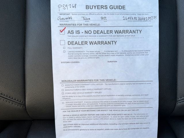 Used 2022 Chevrolet Tahoe Z71 w/ Luxury Package image 47