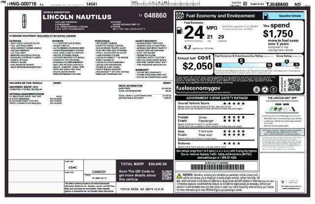 New 2026 Lincoln Nautilus Premier AWD/4WD image 11