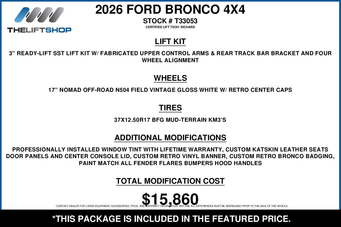 Used 2026 Ford Bronco Heritage Edition AWD/4WD image 2