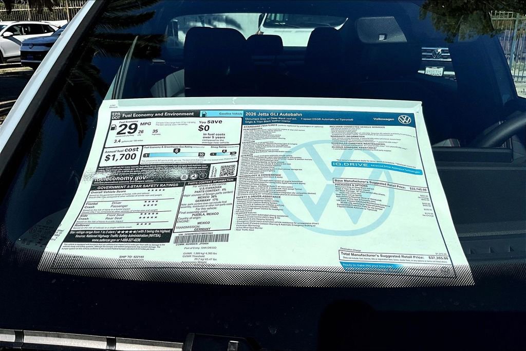 New 2026 Volkswagen Jetta GLI Autobahn image 14