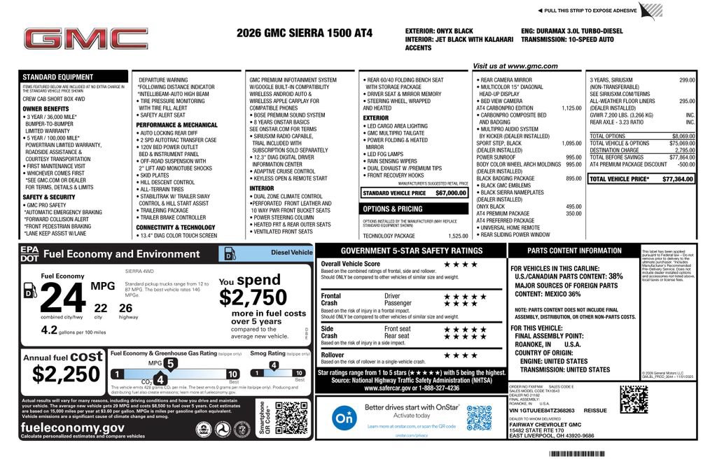 New 2026 GMC Sierra 1500 AT4 w/ AT4 Premium Package AWD/4WD image 4