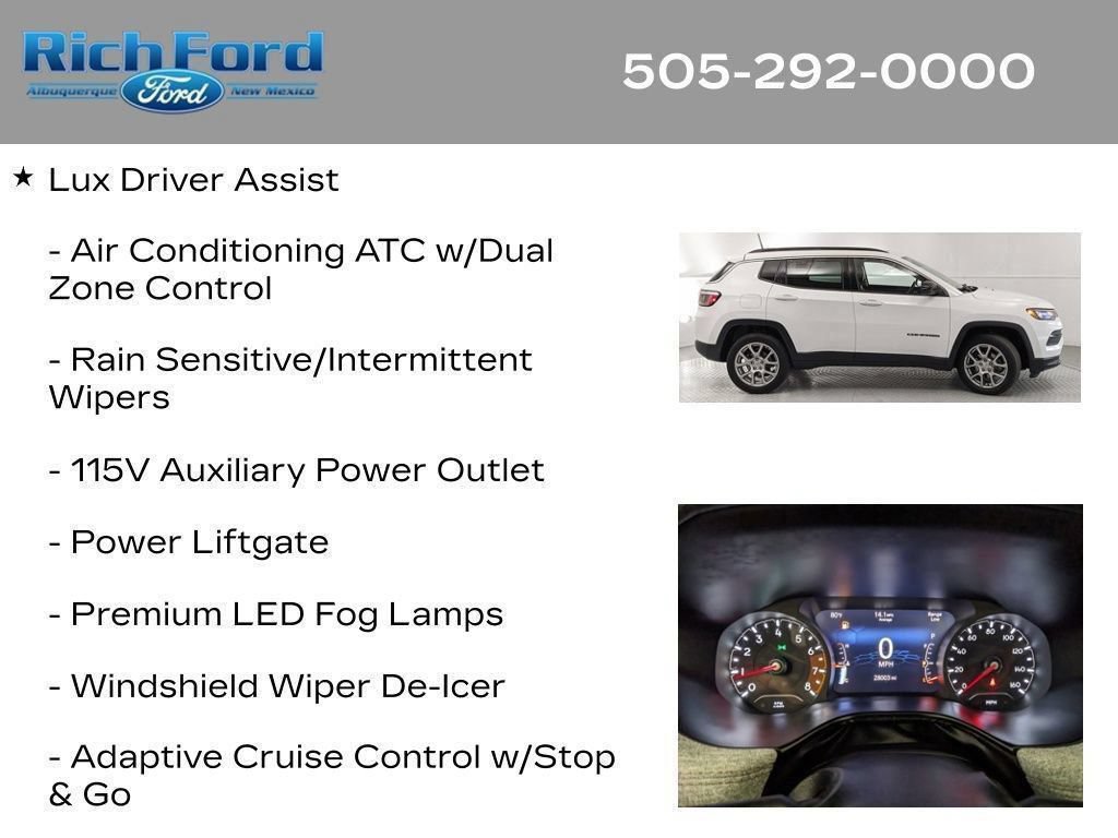 Used 2022 Jeep Compass Latitude w/ Sun and Sound Group AWD/4WD image 93