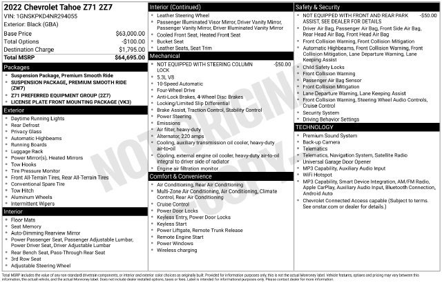 Certified 2022 Chevrolet Tahoe Z71 AWD/4WD image 4
