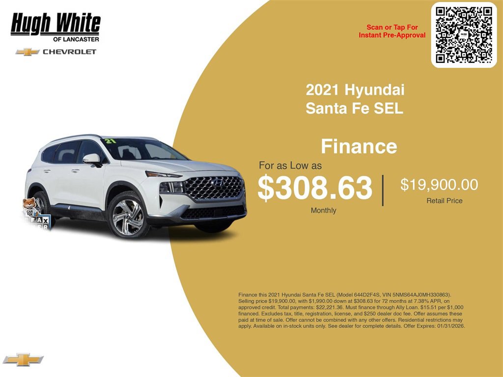 Used 2021 Hyundai Santa Fe SEL w/ Convenience Package image 3