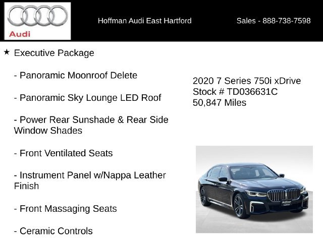 Used 2020 BMW 750i xDrive w/ Executive Package AWD/4WD image 18