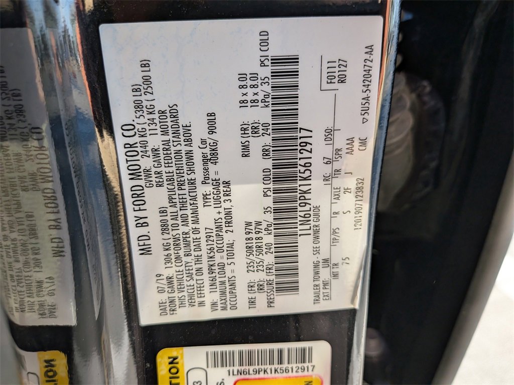 Used 2019 Lincoln Continental Premiere image 29