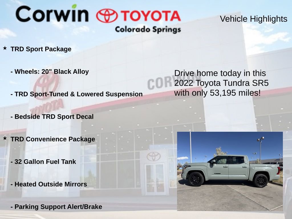 Used 2022 Toyota Tundra SR5 w/ TRD Sport Package image 7