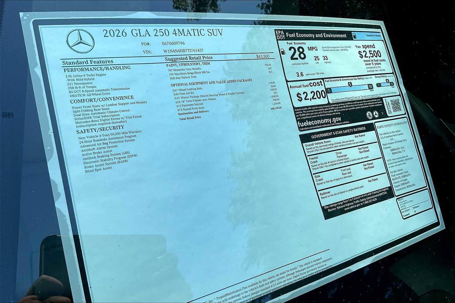 New 2026 Mercedes-Benz GLA 250 GLA 250 image 17