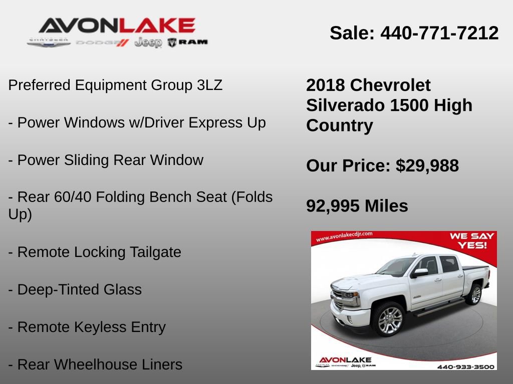 Used 2018 Chevrolet Silverado 1500 High Country image 6