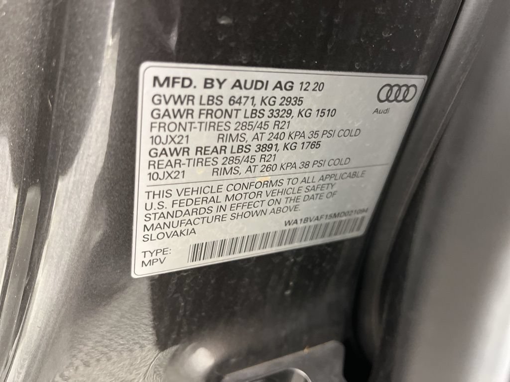 Used 2021 Audi Q8 Premium Plus w/ Premium Plus Package AWD/4WD image 37
