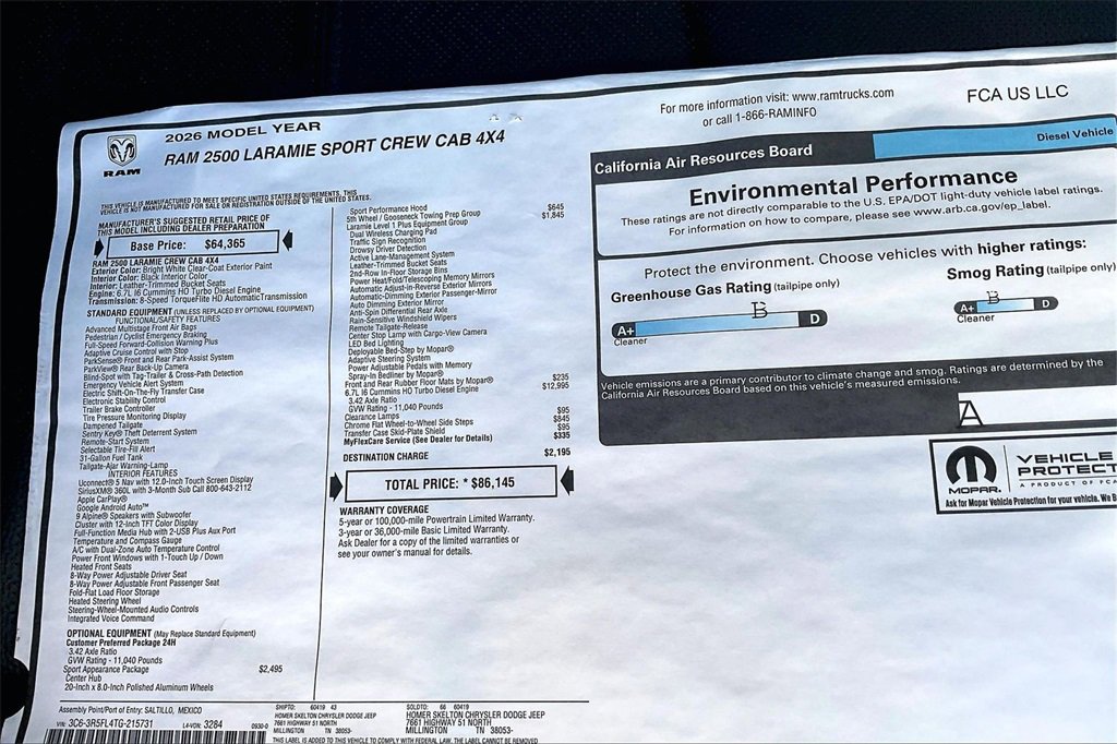 New 2026 RAM 2500 Laramie w/ Sport Appearance Package image 14