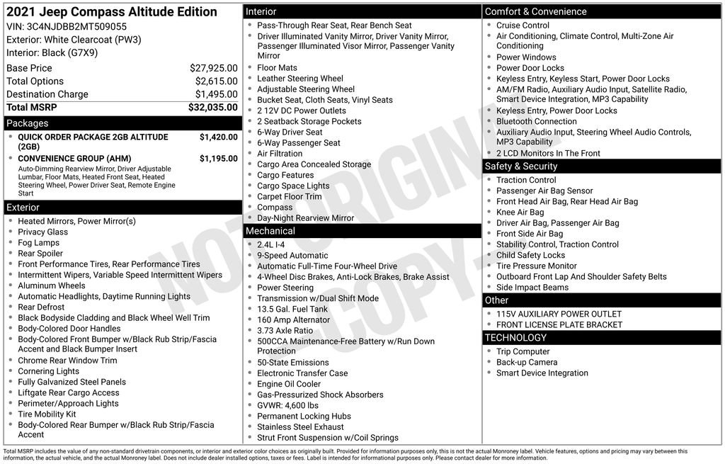 Used 2021 Jeep Compass Altitude image 25