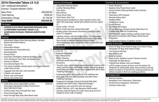 Certified 2016 Chevrolet Tahoe LS image 31