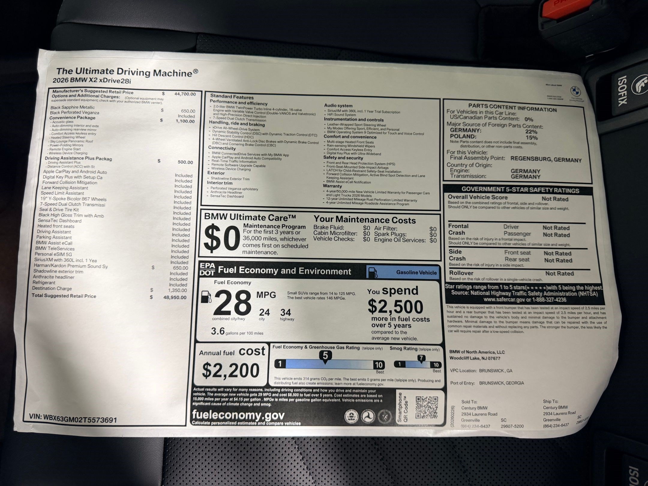 New 2026 BMW X2 xDrive28i w/ Convenience Package AWD/4WD image 19