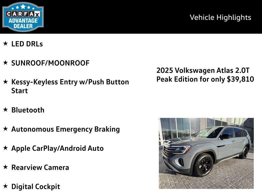 Certified 2025 Volkswagen Atlas Peak Edition SE image 4