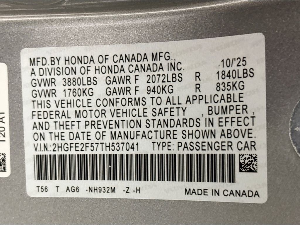 New 2026 Honda Civic Sport image 24