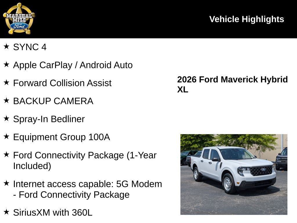 New 2026 Ford Maverick XL FWD image 2