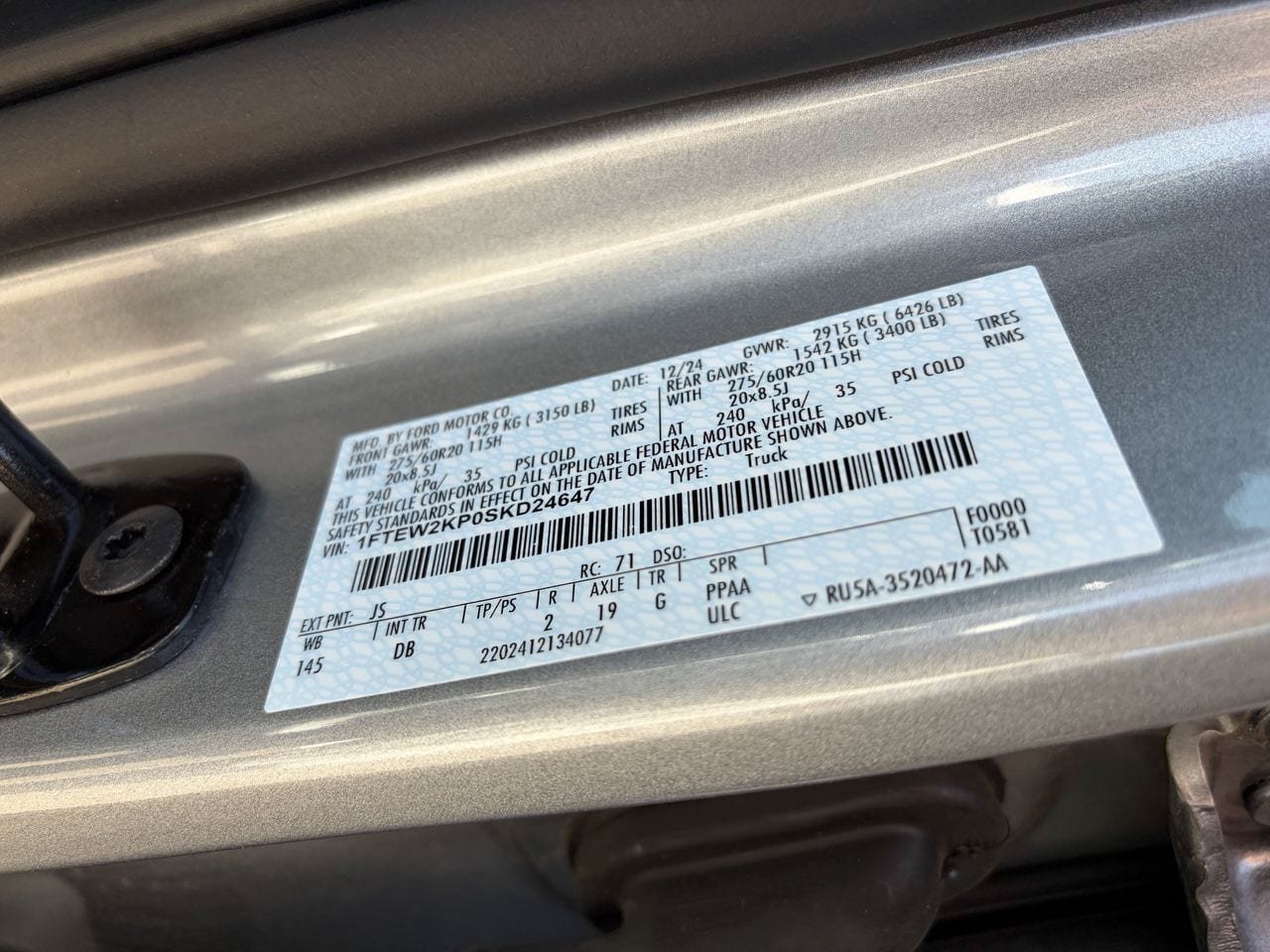 Used 2025 Ford F150 STX w/ Equipment Group 200A RWD image 34
