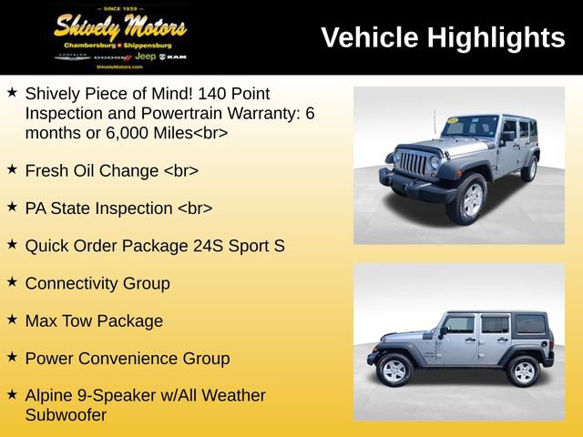 Used 2018 Jeep Wrangler Unlimited Sport S AWD/4WD image 7