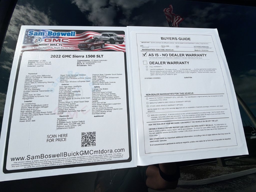 Used 2022 GMC Sierra 1500 SLT w/ SLT Premium Plus Package AWD/4WD image 40