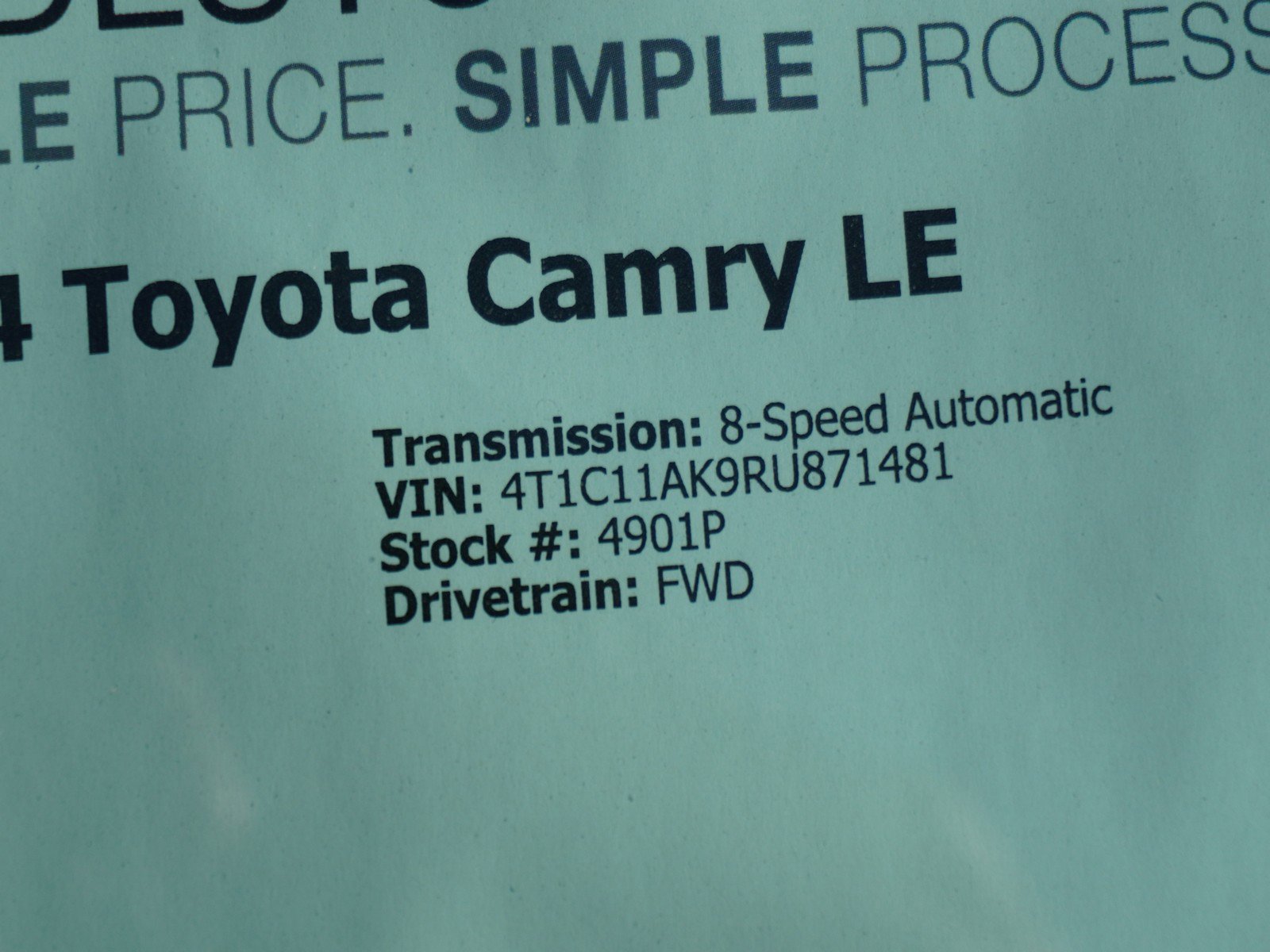 Used 2024 Toyota Camry LE image 27